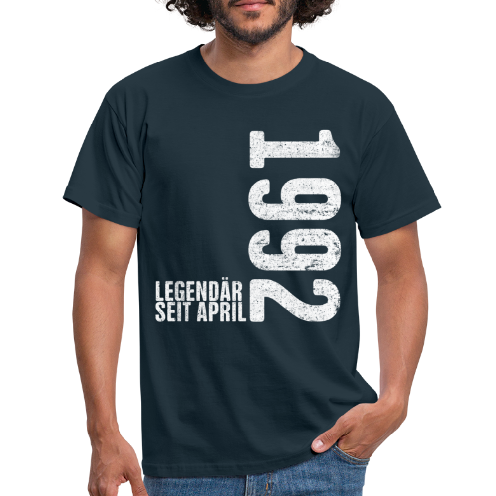 30. Geburtstag Legendär seit April 1992 Geschenk Männer T-Shirt - navy