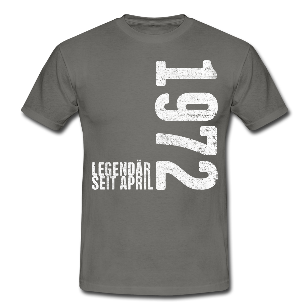 50. Geburtstag Legendär seit April 1972 Geschenk Männer T-Shirt - graphite grey