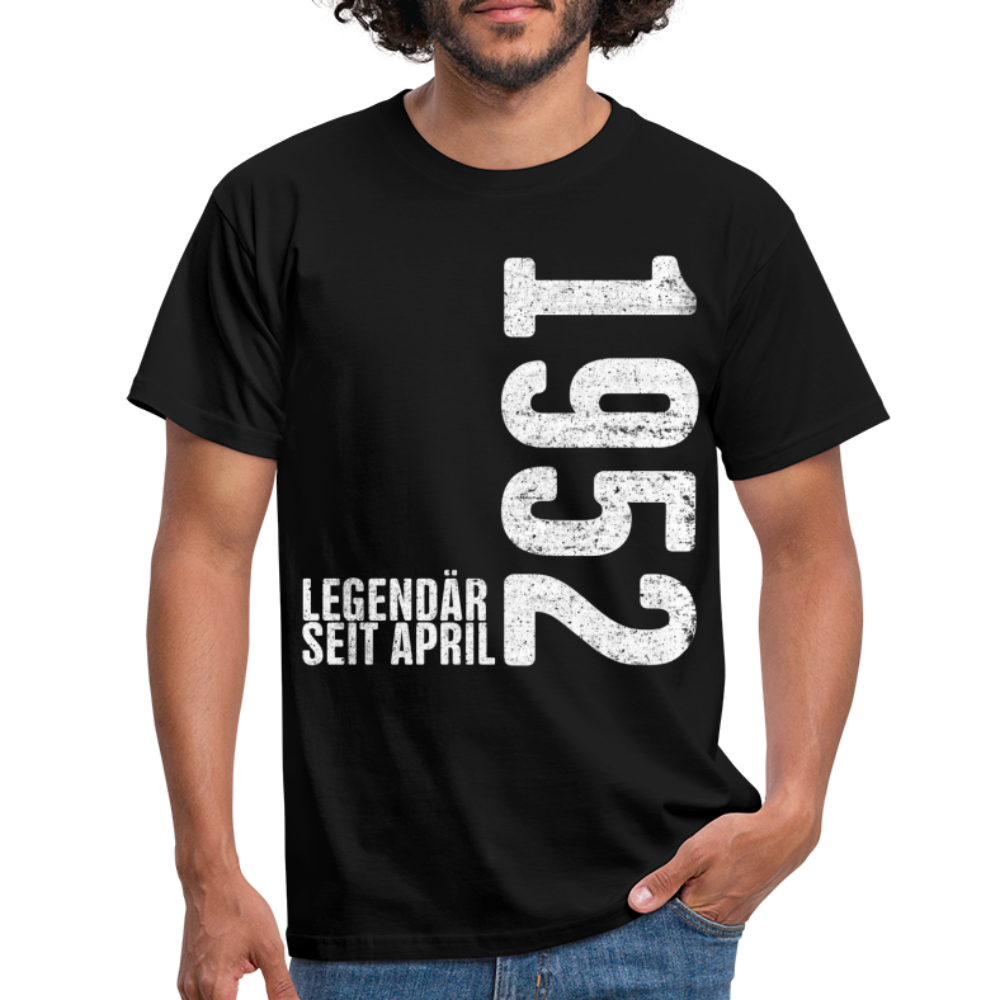 70. Geburtstag Legendär seit April 1952 Geschenk Männer T-Shirt - black