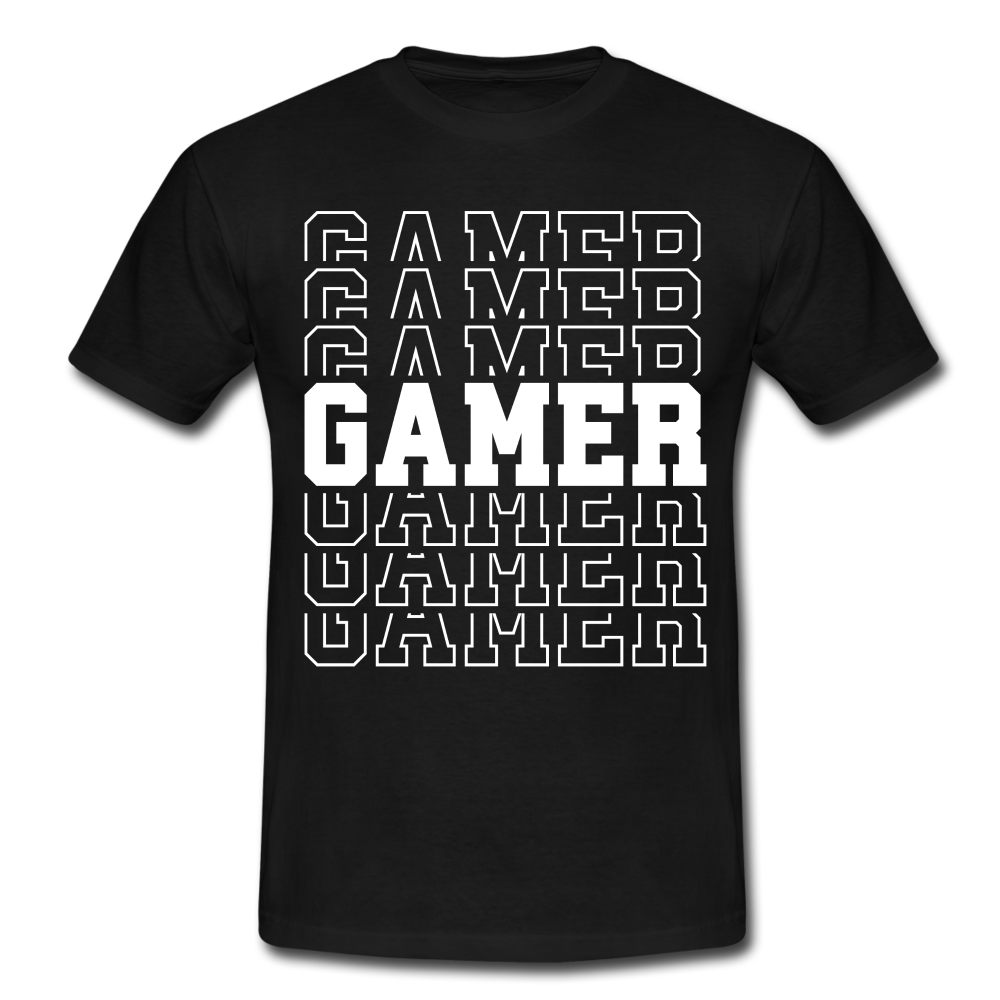 Gamer Shirt Gaming Video Games Männer T-Shirt - black