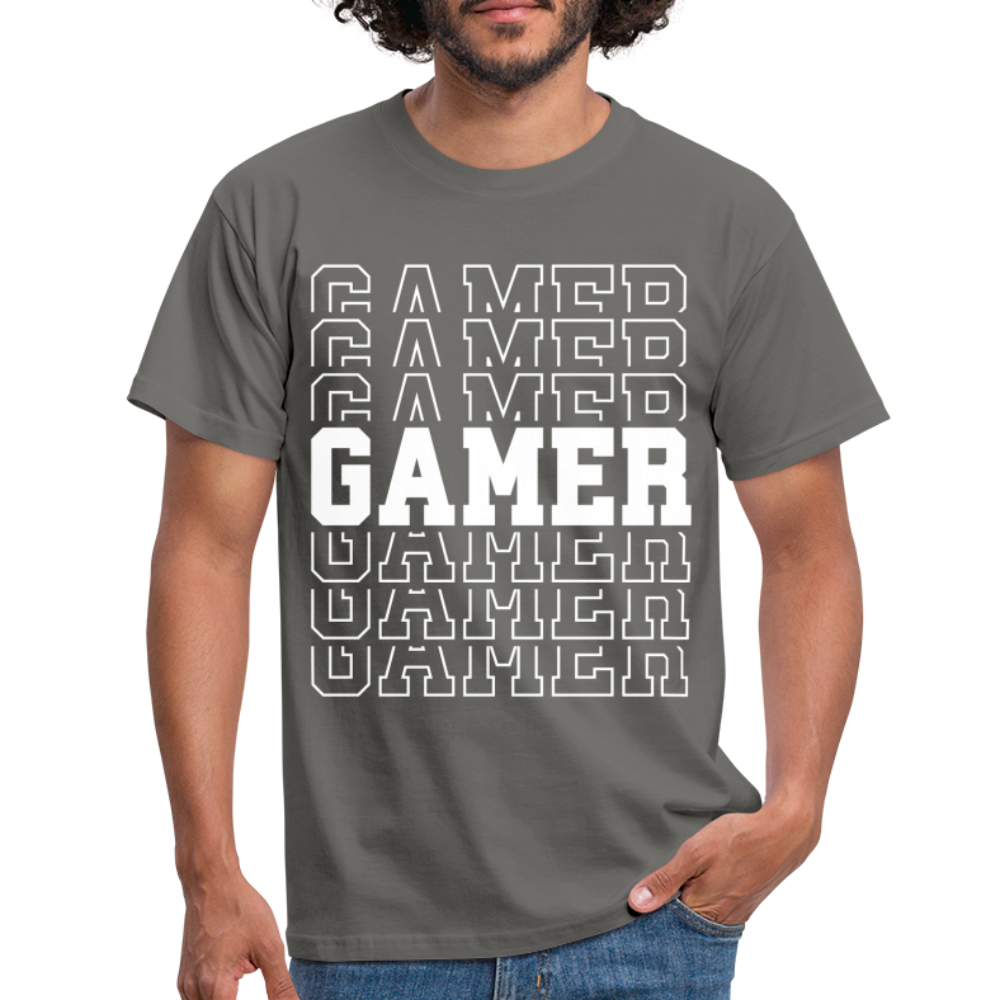 Gamer Shirt Gaming Video Games Männer T-Shirt - graphite grey