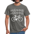 Fahrrad Fahrer Hätte Hätte Fahrradkette Witziges Männer T-Shirt - graphite grey