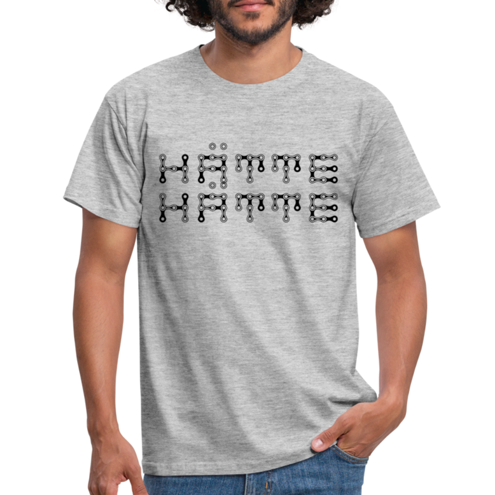 Fahrrad Fahrer Hätte Hätte Fahrradkette Witziges Männer T-Shirt - heather grey