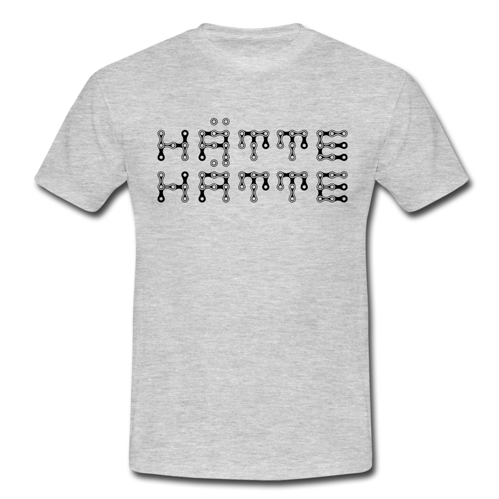 Fahrrad Fahrer Hätte Hätte Fahrradkette Witziges Männer T-Shirt - heather grey