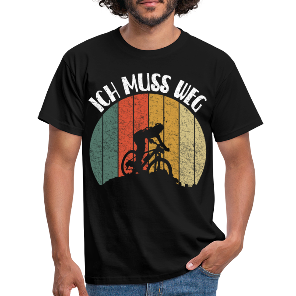 Mountain Bike Berge Radfahren Ich Muss Weg Männer T-Shirt - black