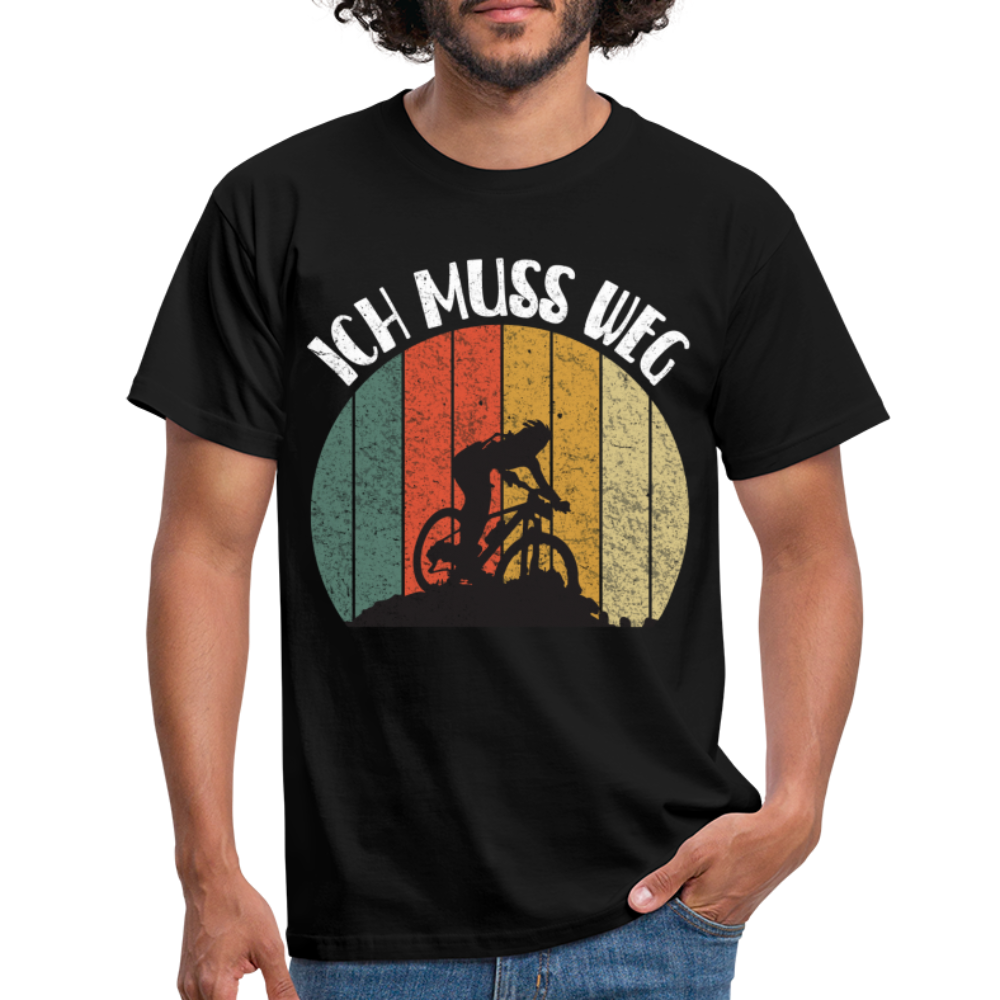 Mountain Bike Berge Radfahren Ich Muss Weg Männer T-Shirt - black