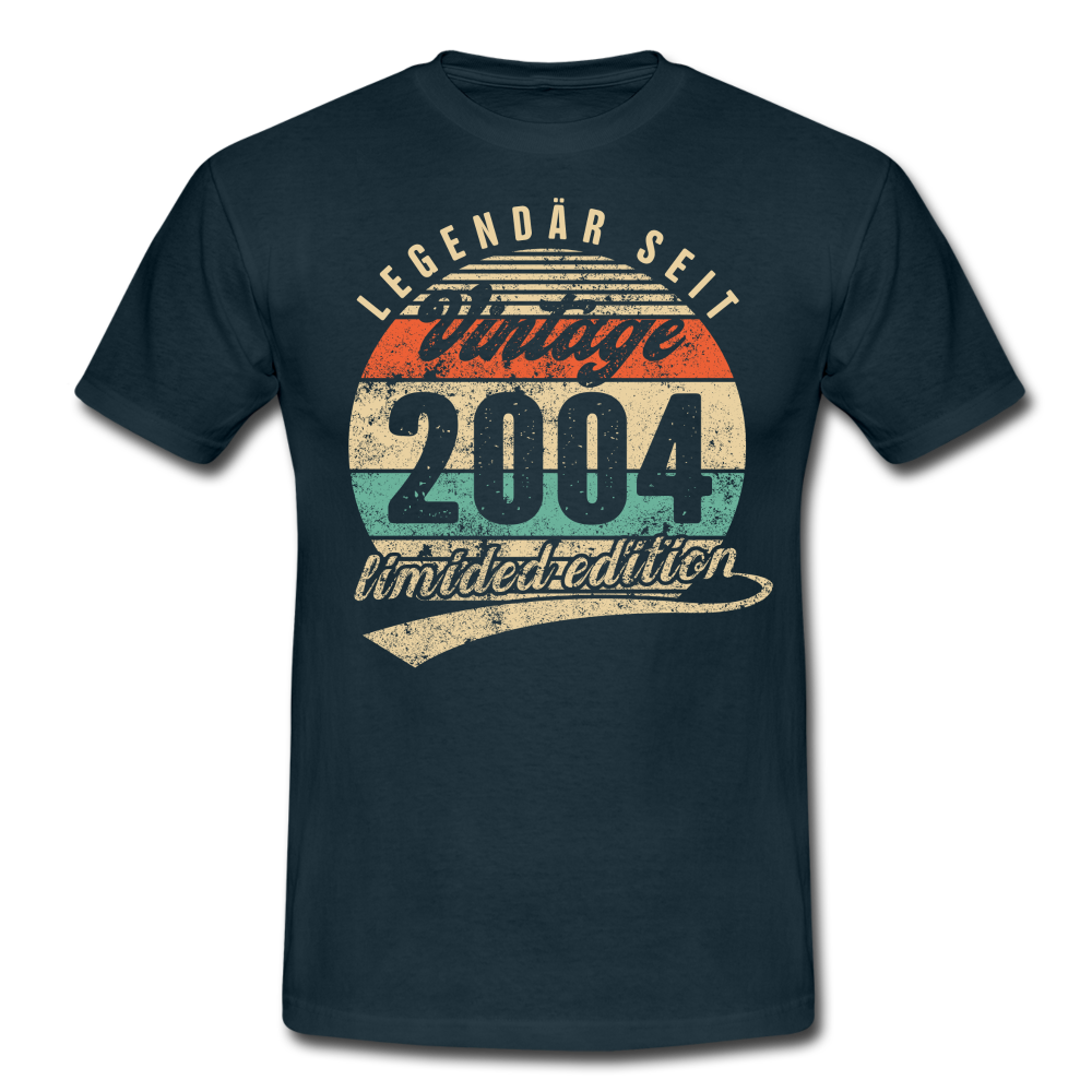 18. Geburtstag Geboren 2004 Vintage Geschenk Männer T-Shirt - navy