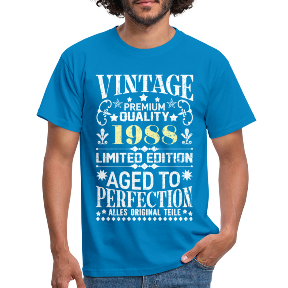 34. Geburtstag Geboren 1988 Vintage Männer Geschenk T-Shirt - royal blue