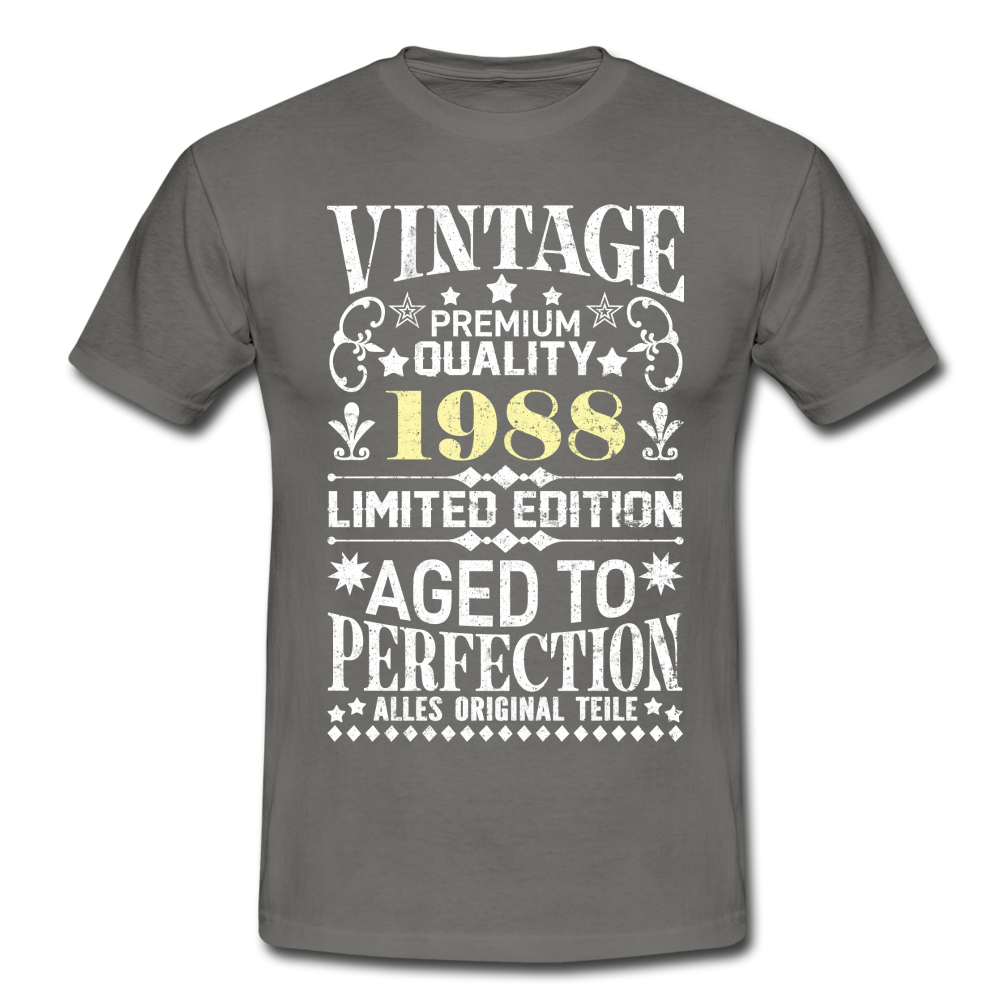 34. Geburtstag Geboren 1988 Vintage Männer Geschenk T-Shirt - graphite grey