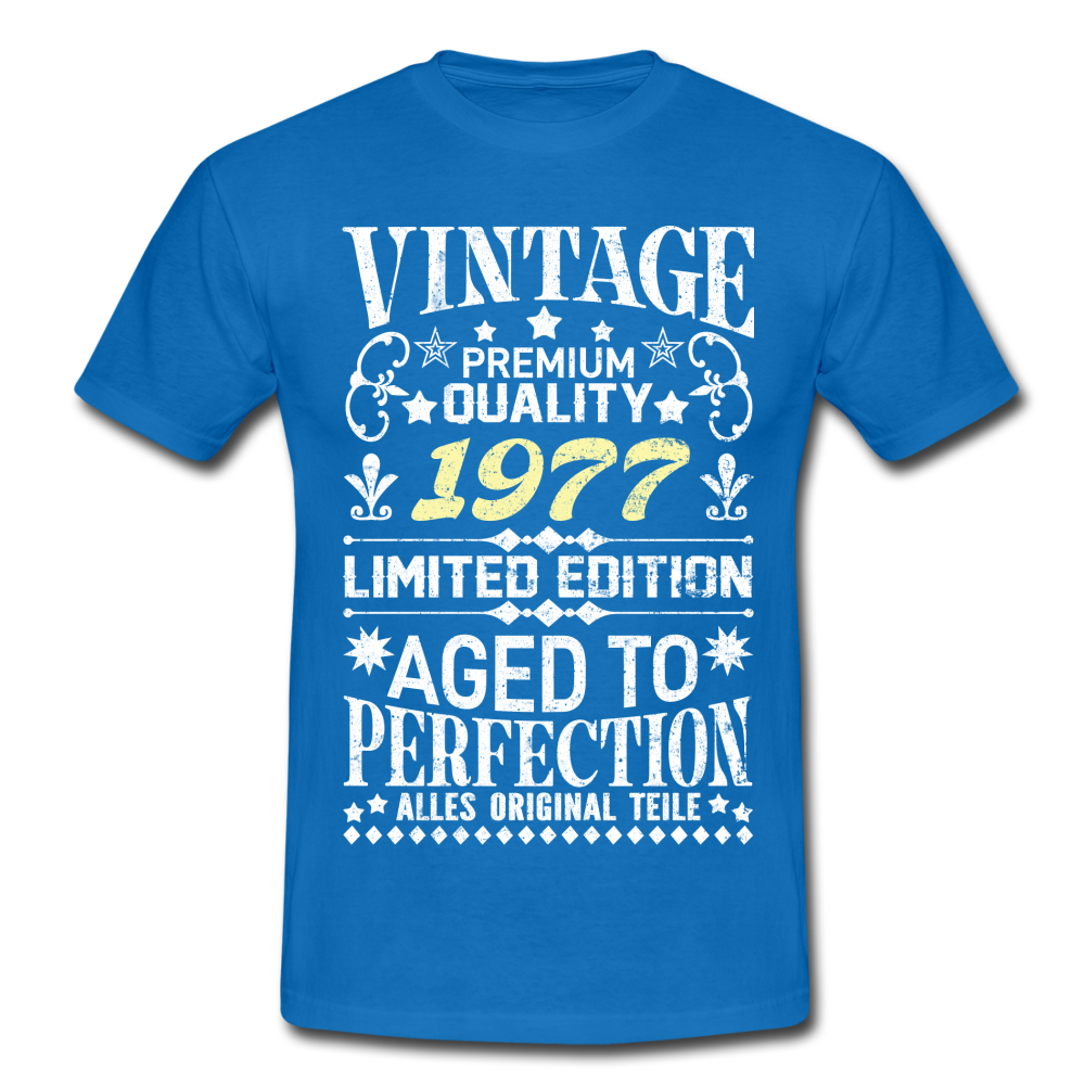 45. Geburtstag Geboren 1977 Vintage Männer Geschenk T-Shirt - royal blue