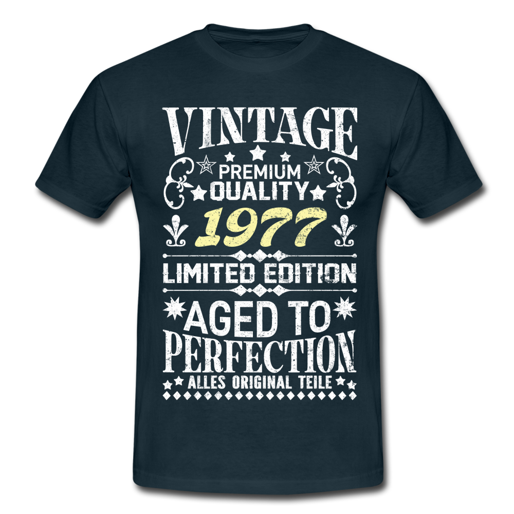 45. Geburtstag Geboren 1977 Vintage Männer Geschenk T-Shirt - navy