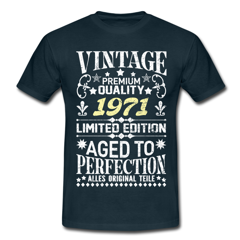 51. Geburtstag Geboren 1971 Vintage Männer Geschenk T-Shirt - navy