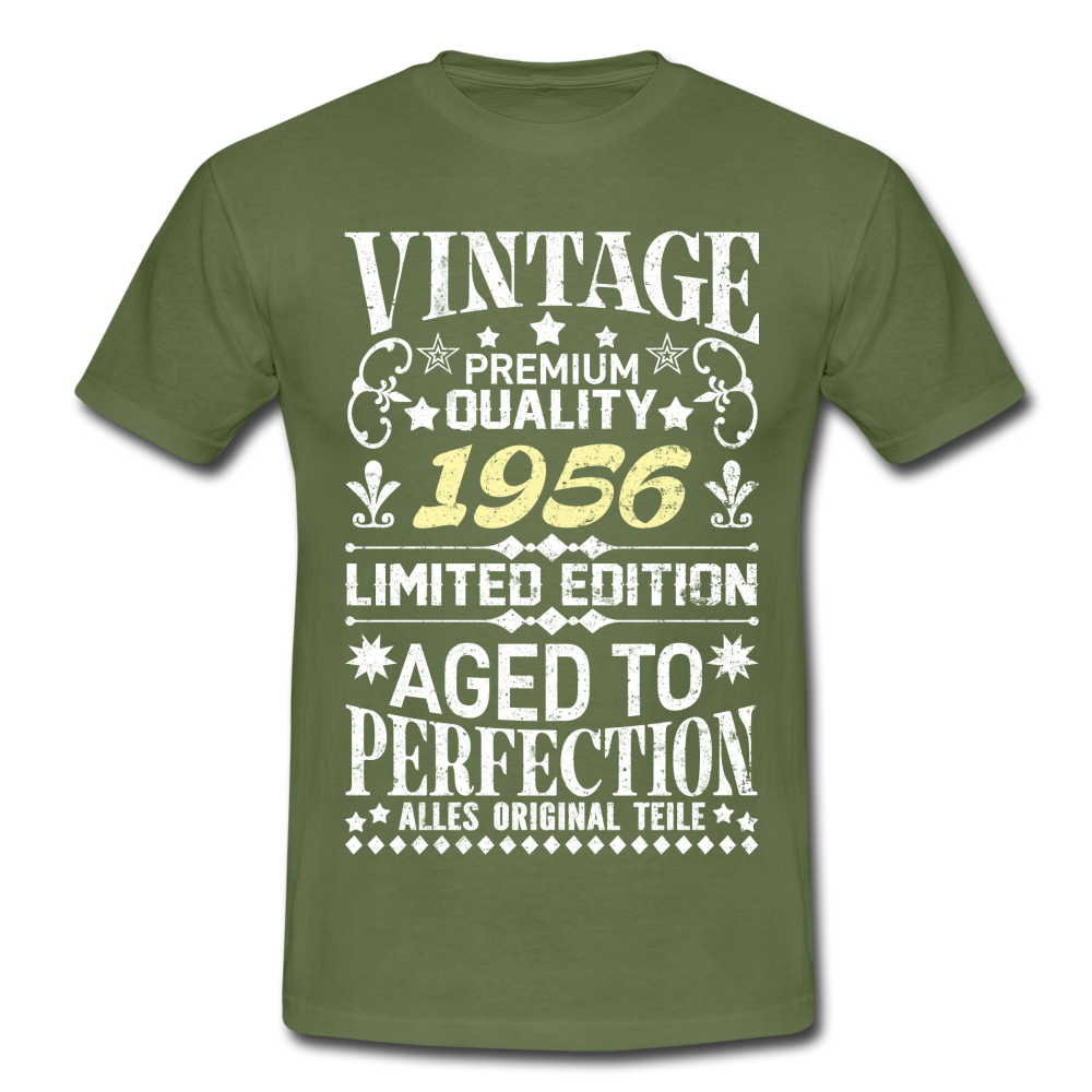 66. Geburtstag Geboren 1956 Vintage Männer Geschenk T-Shirt - military green
