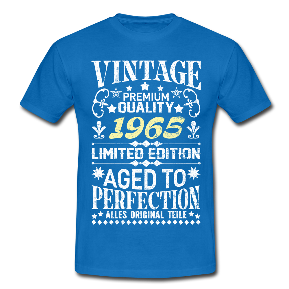 57. Geburtstag Geboren 1965 Vintage Männer Geschenk T-Shirt - royal blue