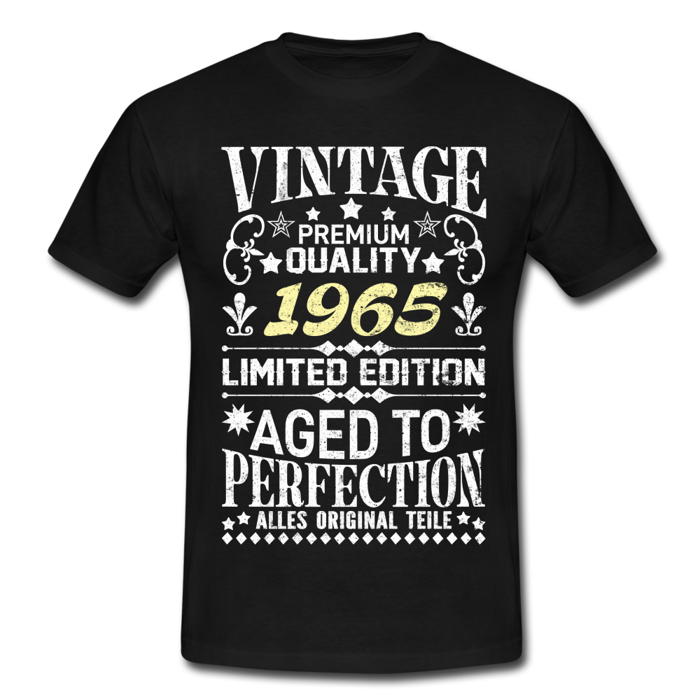57. Geburtstag Geboren 1965 Vintage Männer Geschenk T-Shirt - black
