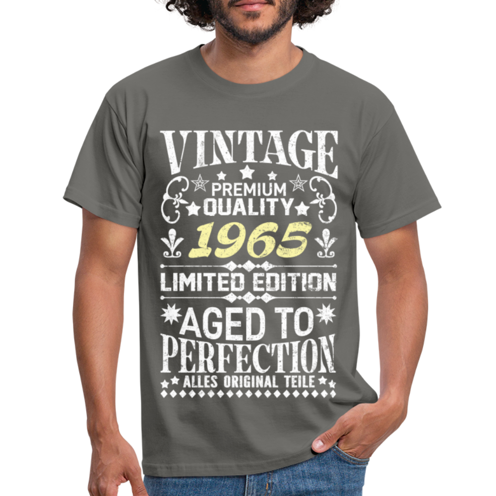 57. Geburtstag Geboren 1965 Vintage Männer Geschenk T-Shirt - graphite grey