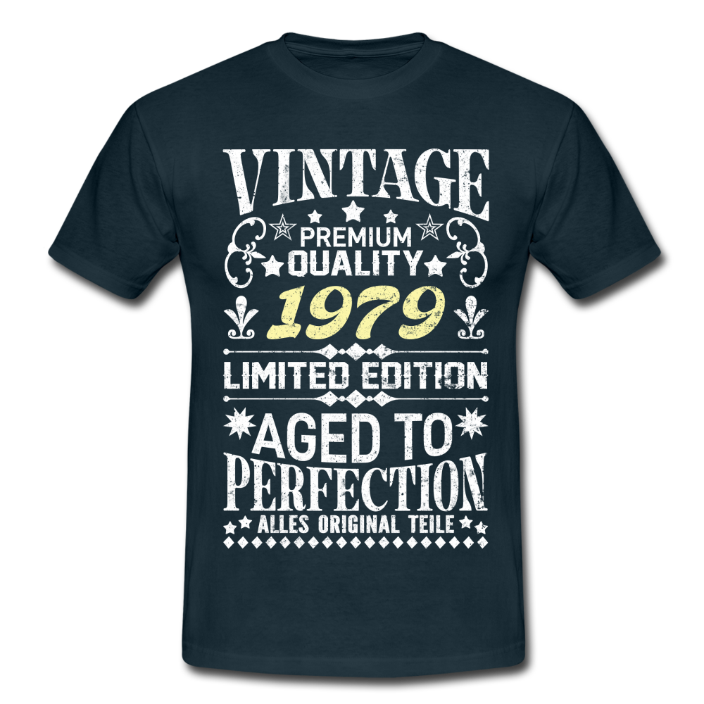 43. Geburtstag Geboren 1979 Vintage Männer Geschenk T-Shirt - navy
