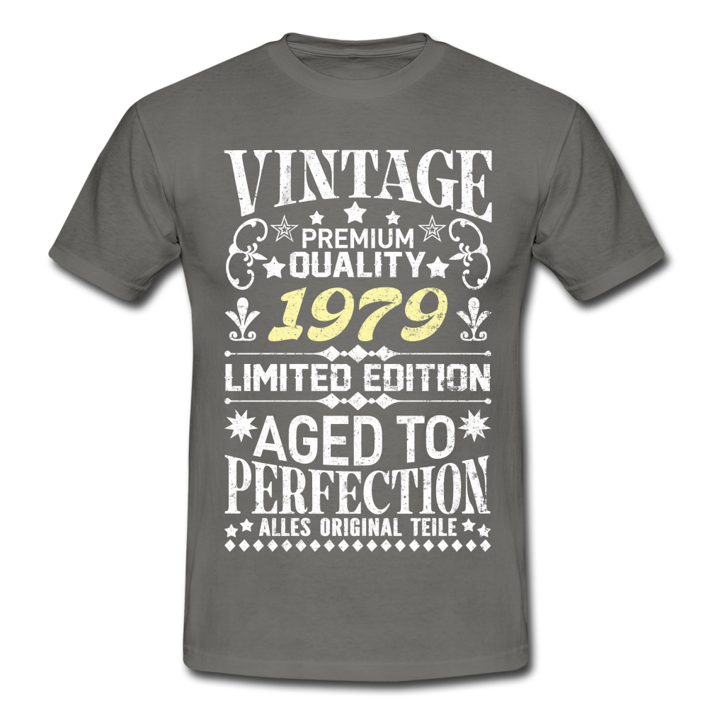 43. Geburtstag Geboren 1979 Vintage Männer Geschenk T-Shirt - graphite grey
