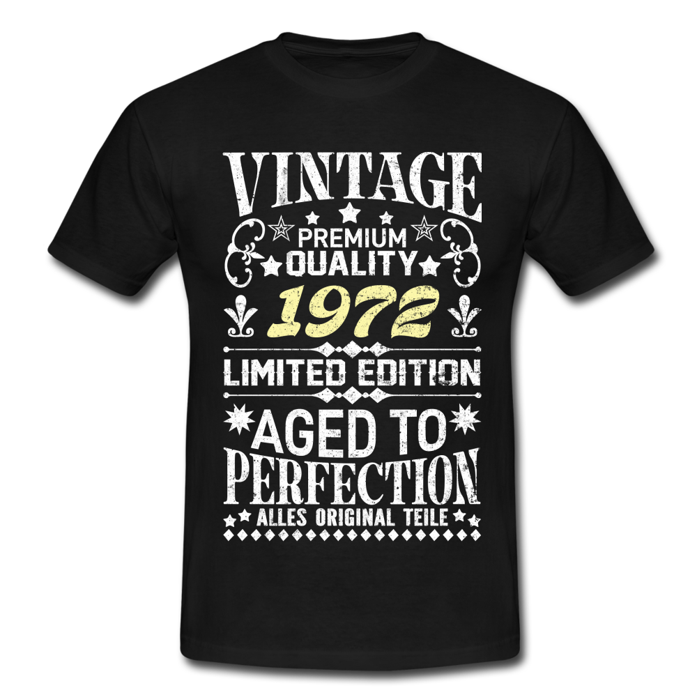 50. Geburtstag Geboren 1972 Vintage Männer Geschenk T-Shirt - black