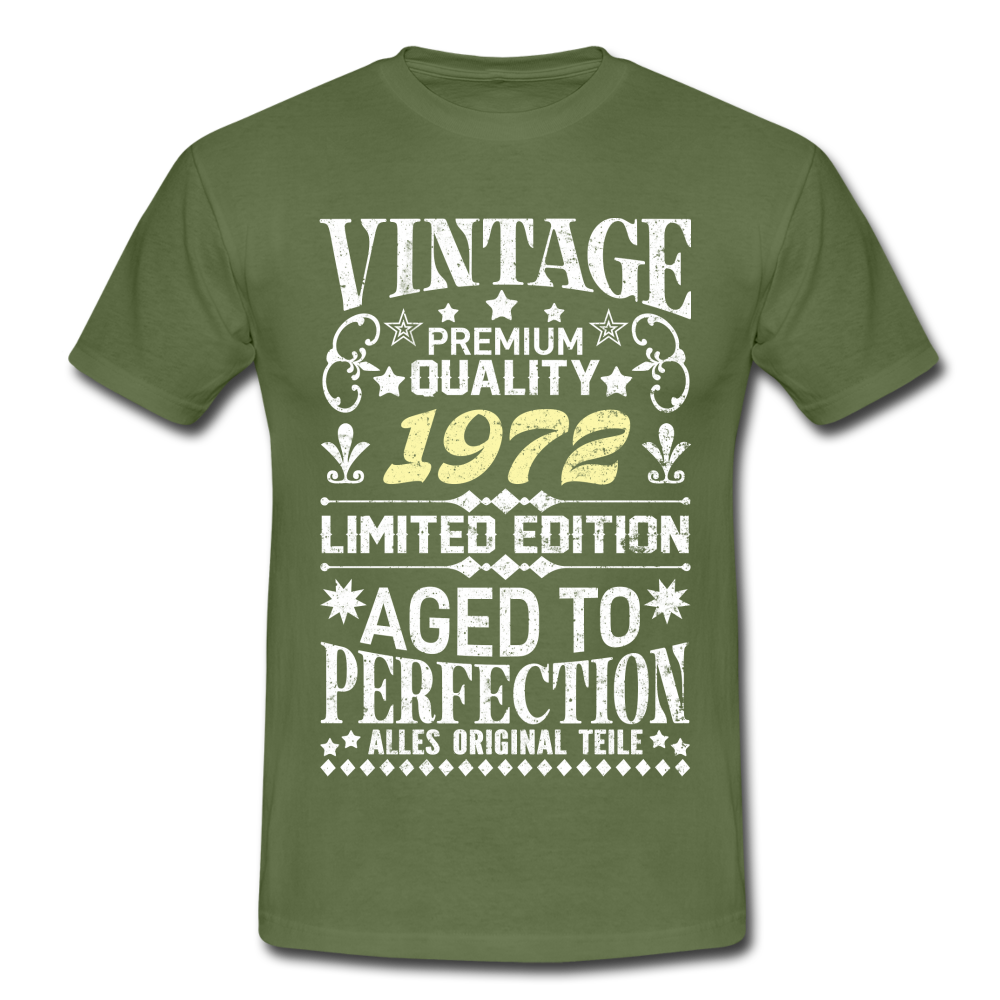 50. Geburtstag Geboren 1972 Vintage Männer Geschenk T-Shirt - military green