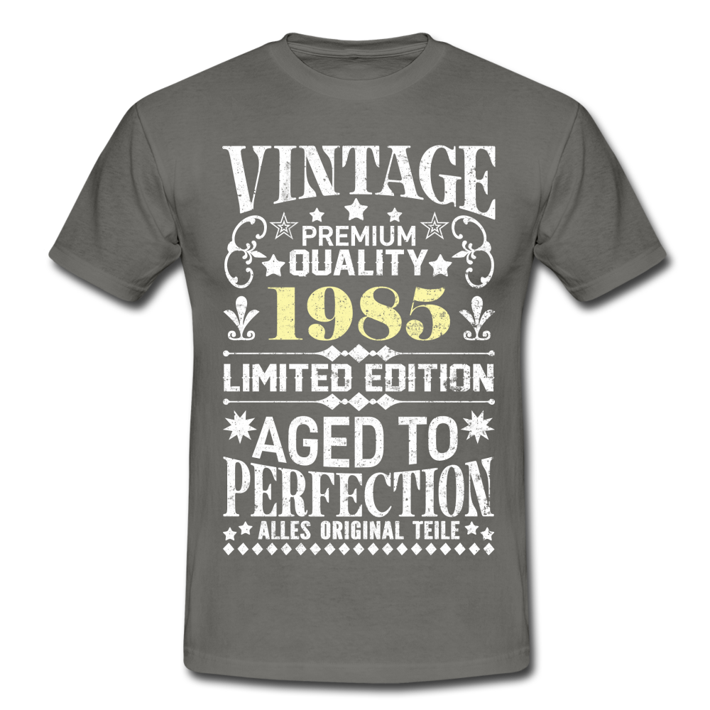 37. Geburtstag Geboren 1985 Vintage Männer Geschenk T-Shirt - graphite grey