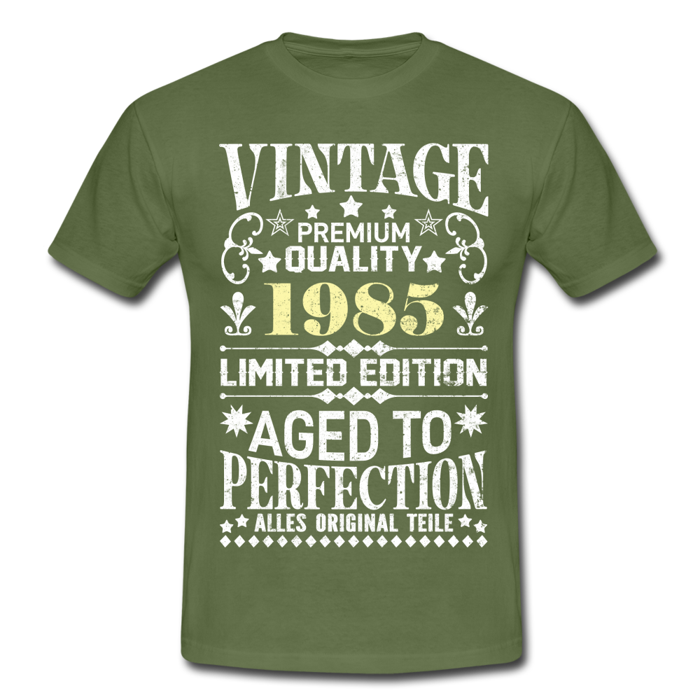 37. Geburtstag Geboren 1985 Vintage Männer Geschenk T-Shirt - military green