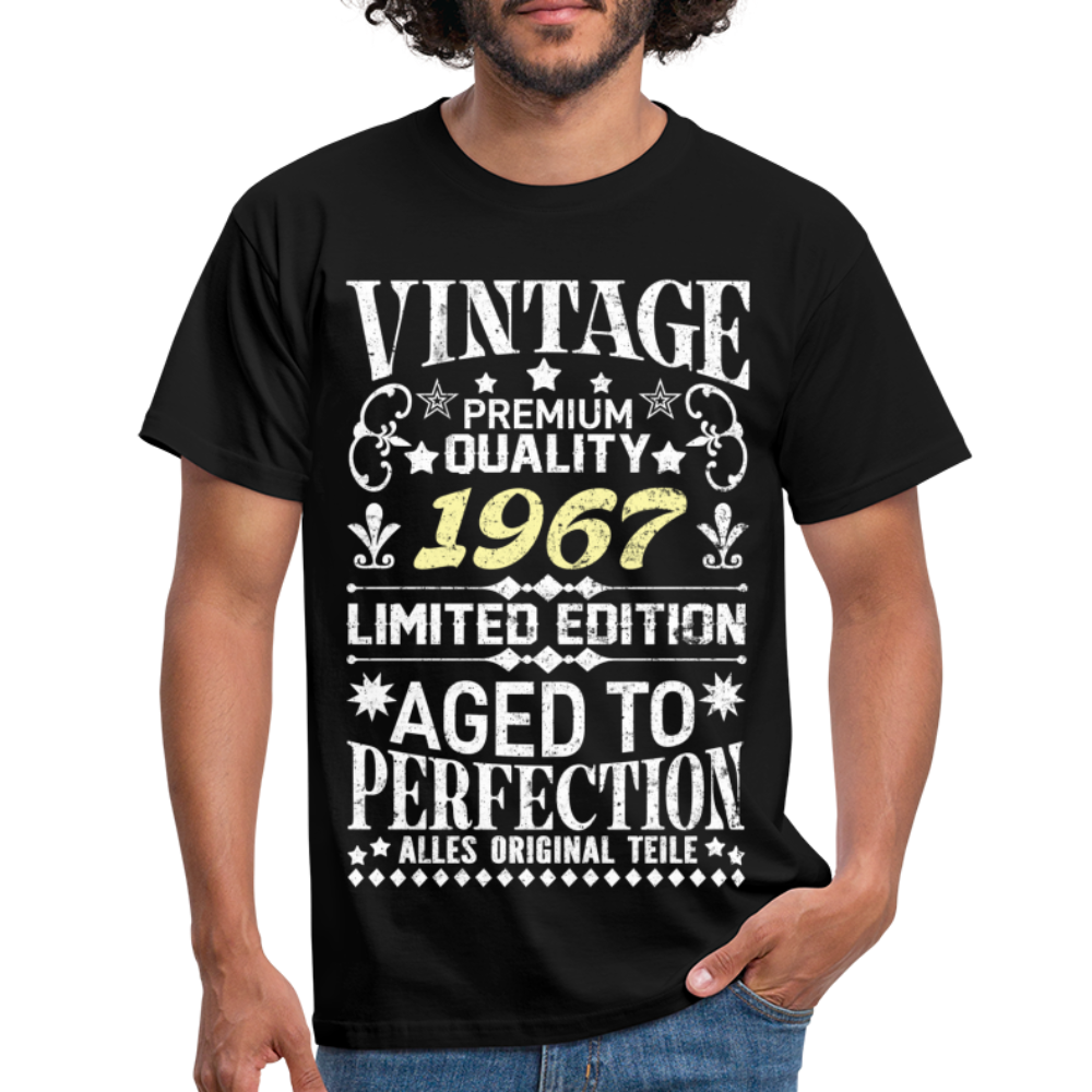 55. Geburtstag Geboren 1967 Vintage Männer Geschenk T-Shirt - black