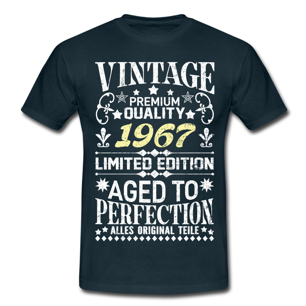55. Geburtstag Geboren 1967 Vintage Männer Geschenk T-Shirt - navy