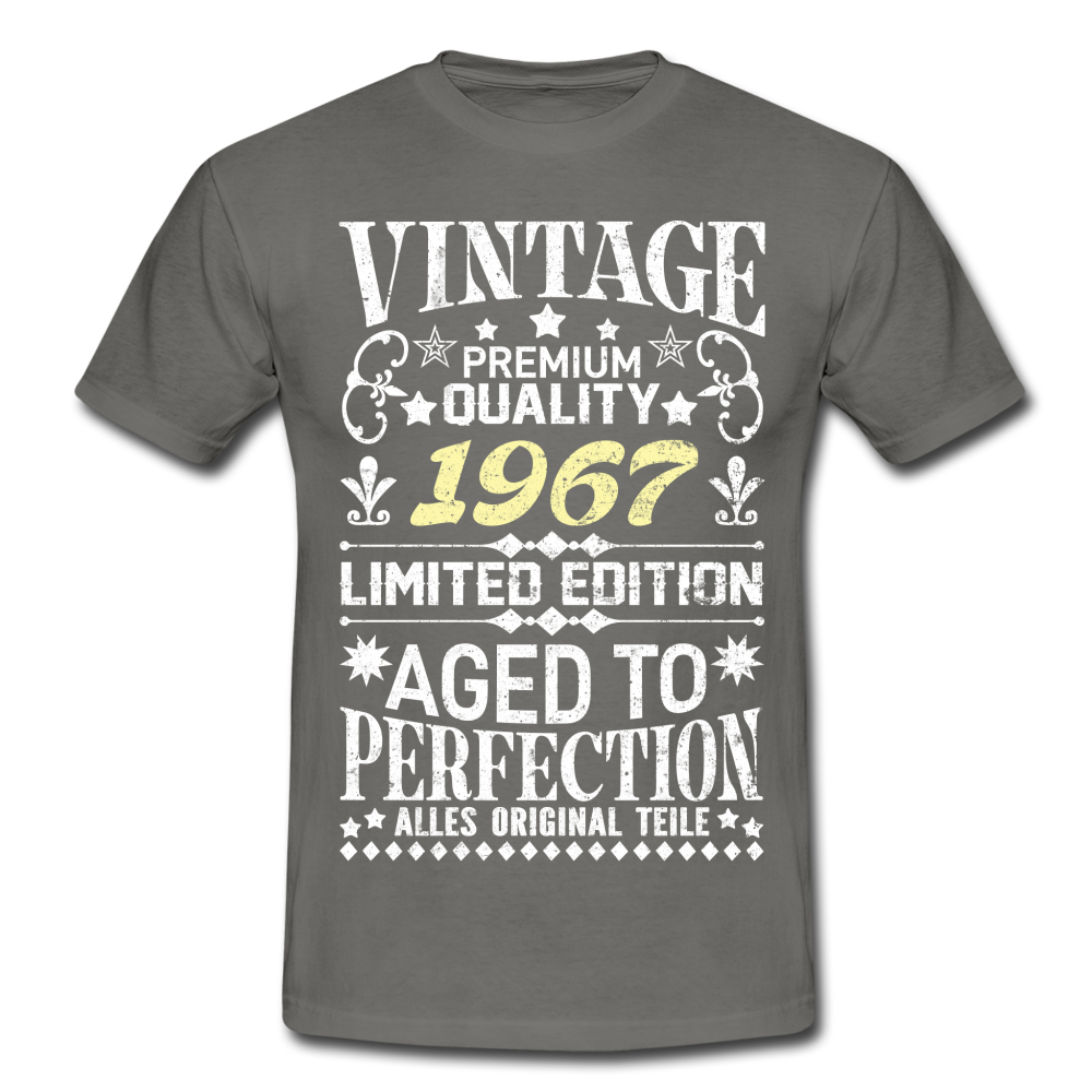 55. Geburtstag Geboren 1967 Vintage Männer Geschenk T-Shirt - graphite grey