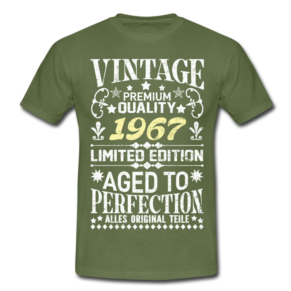 55. Geburtstag Geboren 1967 Vintage Männer Geschenk T-Shirt - military green