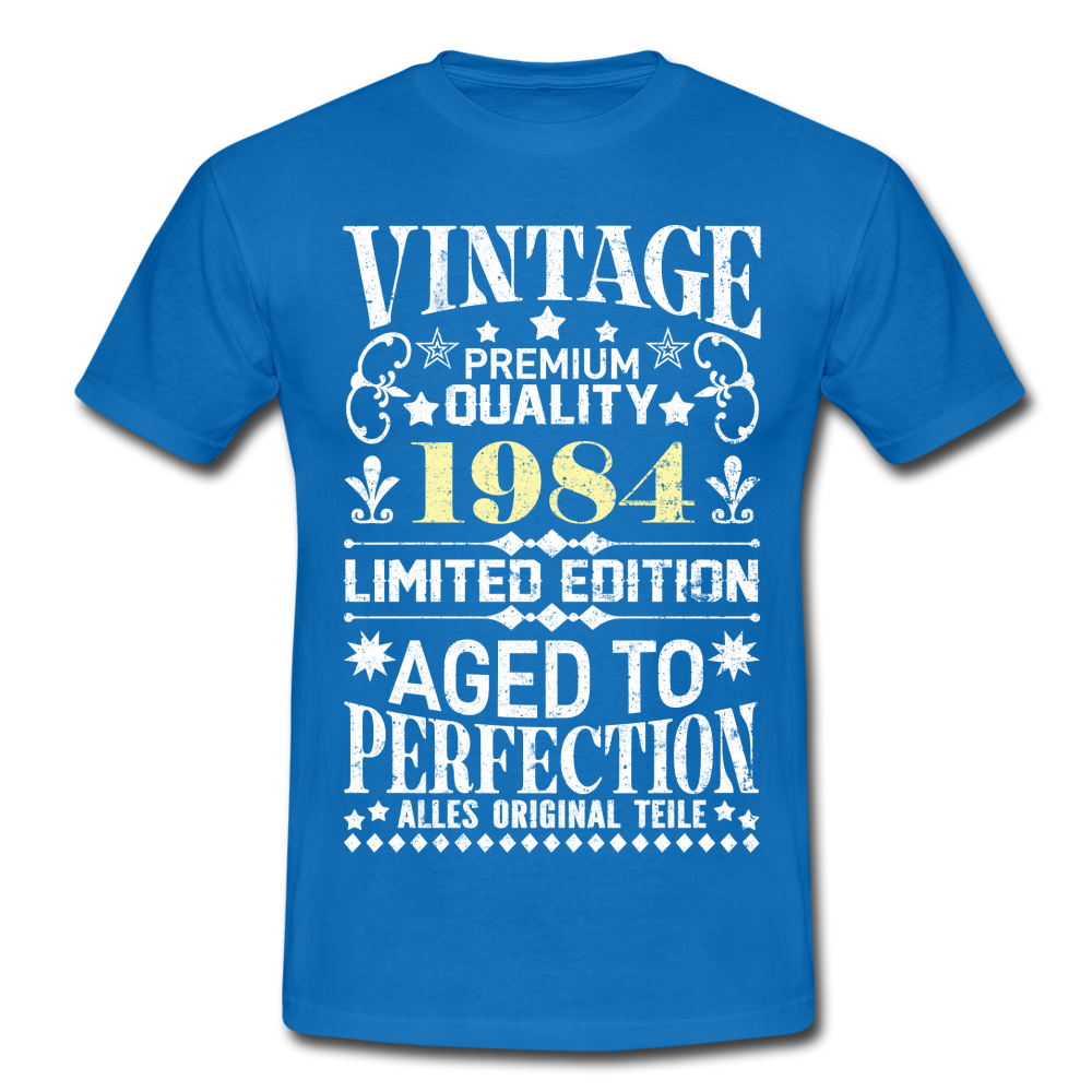 38. Geburtstag Geboren 1984 Vintage Männer Geschenk T-Shirt - royal blue