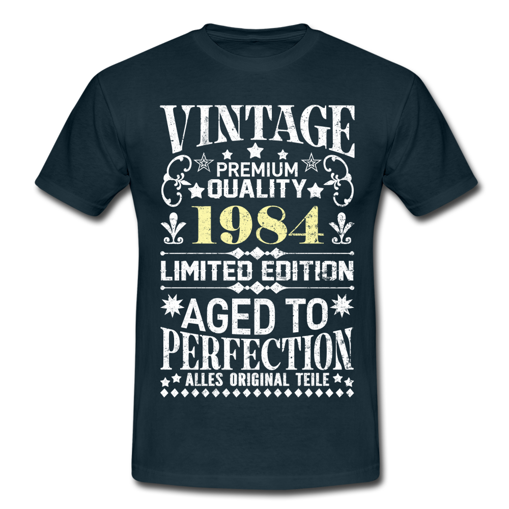 38. Geburtstag Geboren 1984 Vintage Männer Geschenk T-Shirt - navy