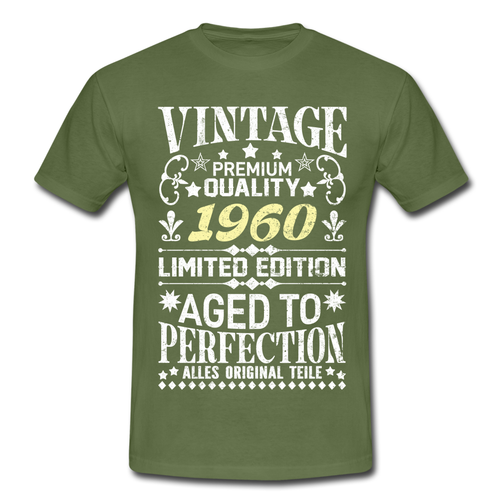 62. Geburtstag Geboren 1960 Vintage Männer Geschenk T-Shirt - military green