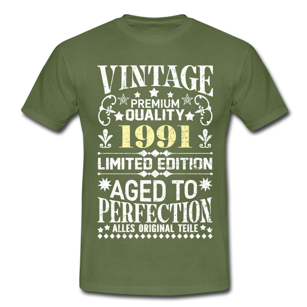 31. Geburtstag Geboren 1991 Vintage Männer Geschenk T-Shirt - military green