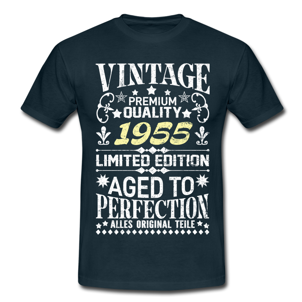 67. Geburtstag Geboren 1955 Vintage Männer Geschenk T-Shirt - navy