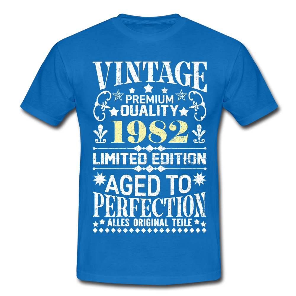 40. Geburtstag Geboren 1982 Vintage Männer Geschenk T-Shirt - royal blue