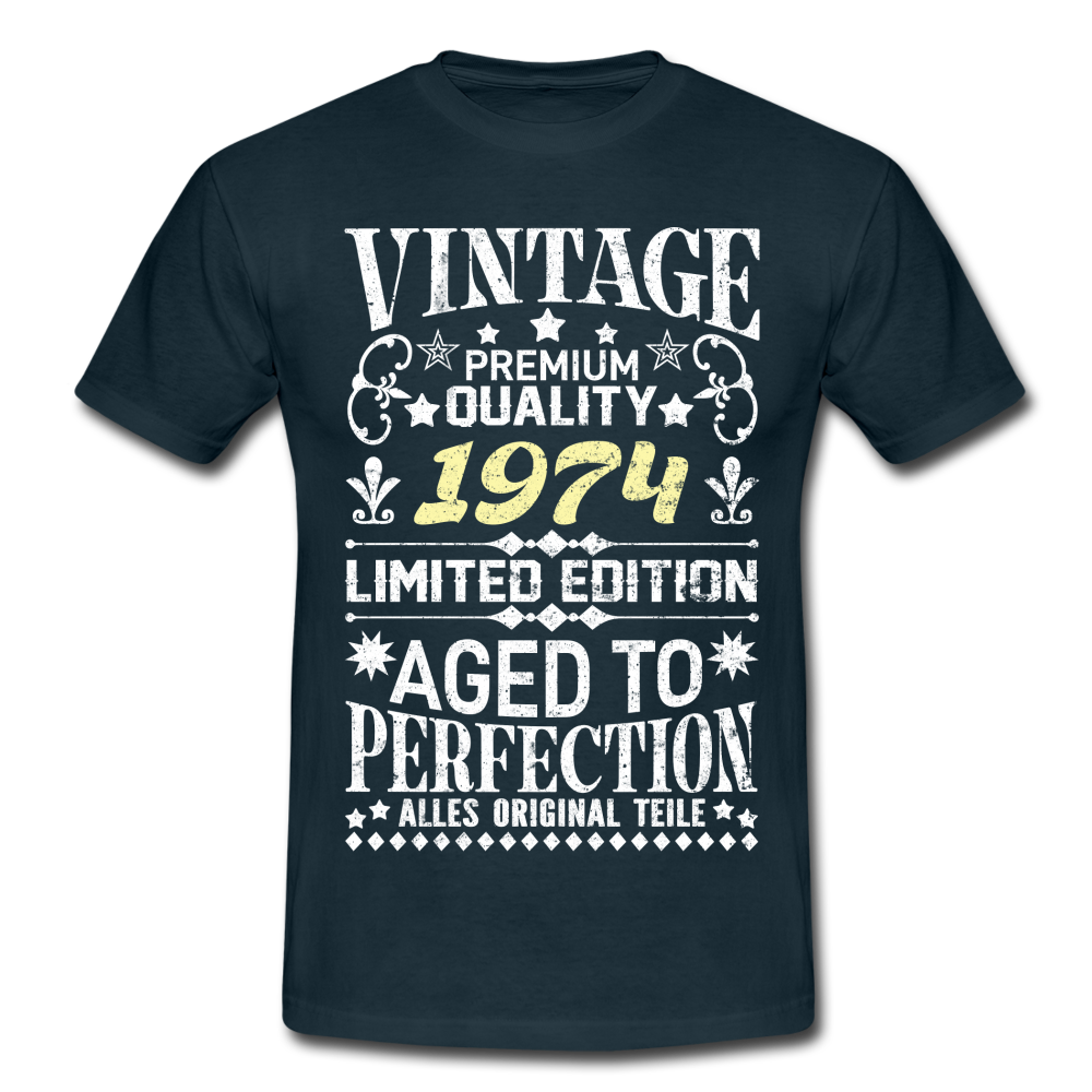 48. Geburtstag Geboren 1974 Vintage Männer Geschenk T-Shirt - navy