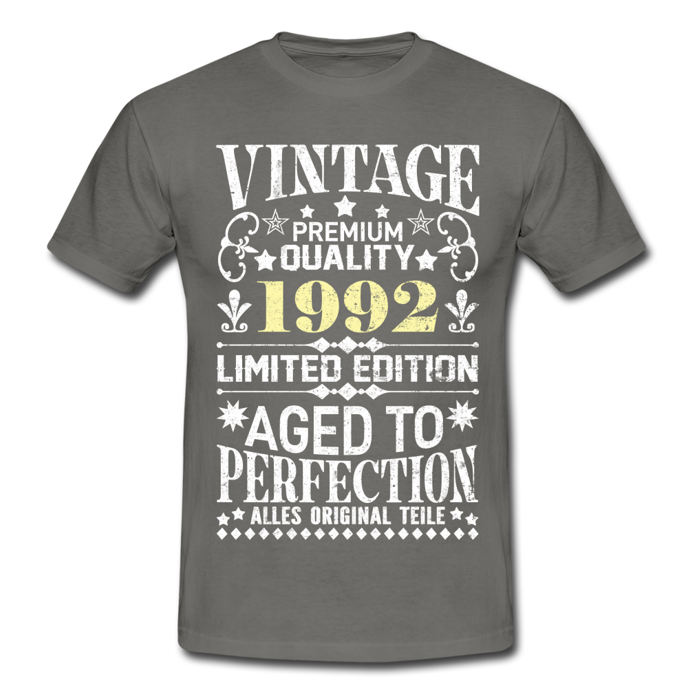 30. Geburtstag Geboren 1992 Vintage Männer Geschenk T-Shirt - graphite grey