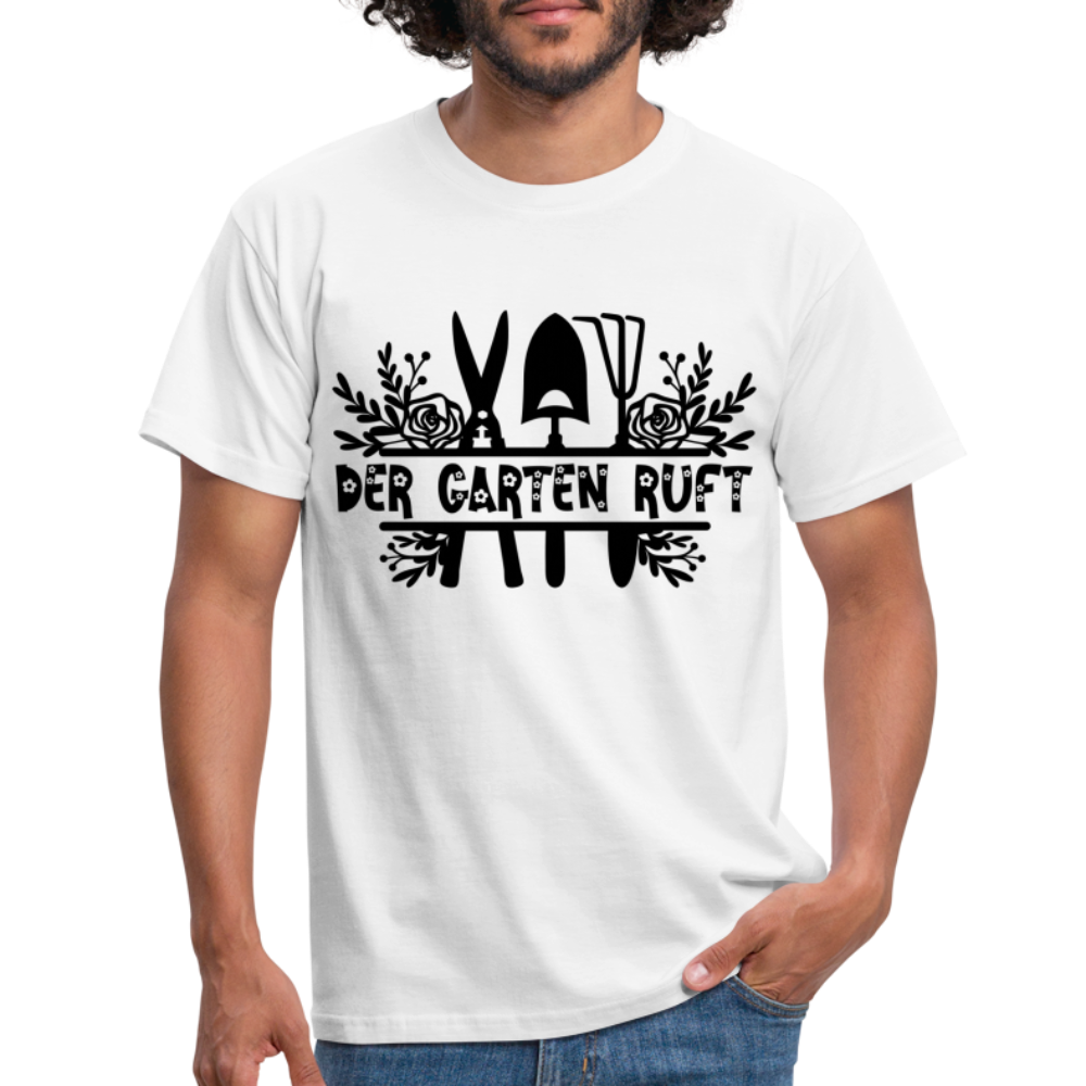 Gärtner Hobby Garten Frühling der Garten ruft Männer T-Shirt - white