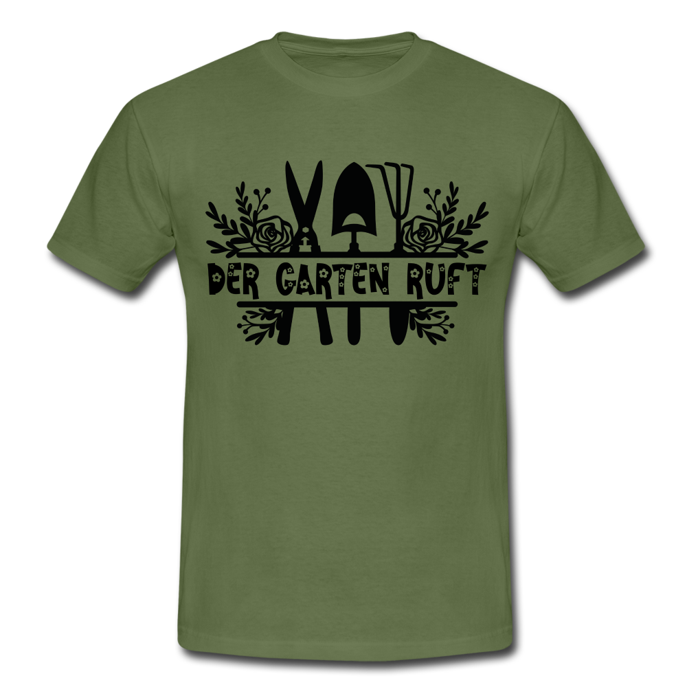 Gärtner Hobby Garten Frühling der Garten ruft Männer T-Shirt - military green