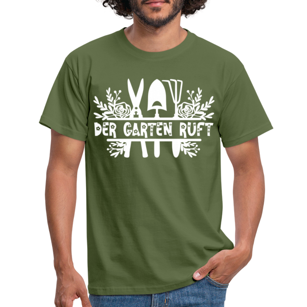 Gärtner Hobby Garten Frühling der Garten ruft Männer T-Shirt - military green