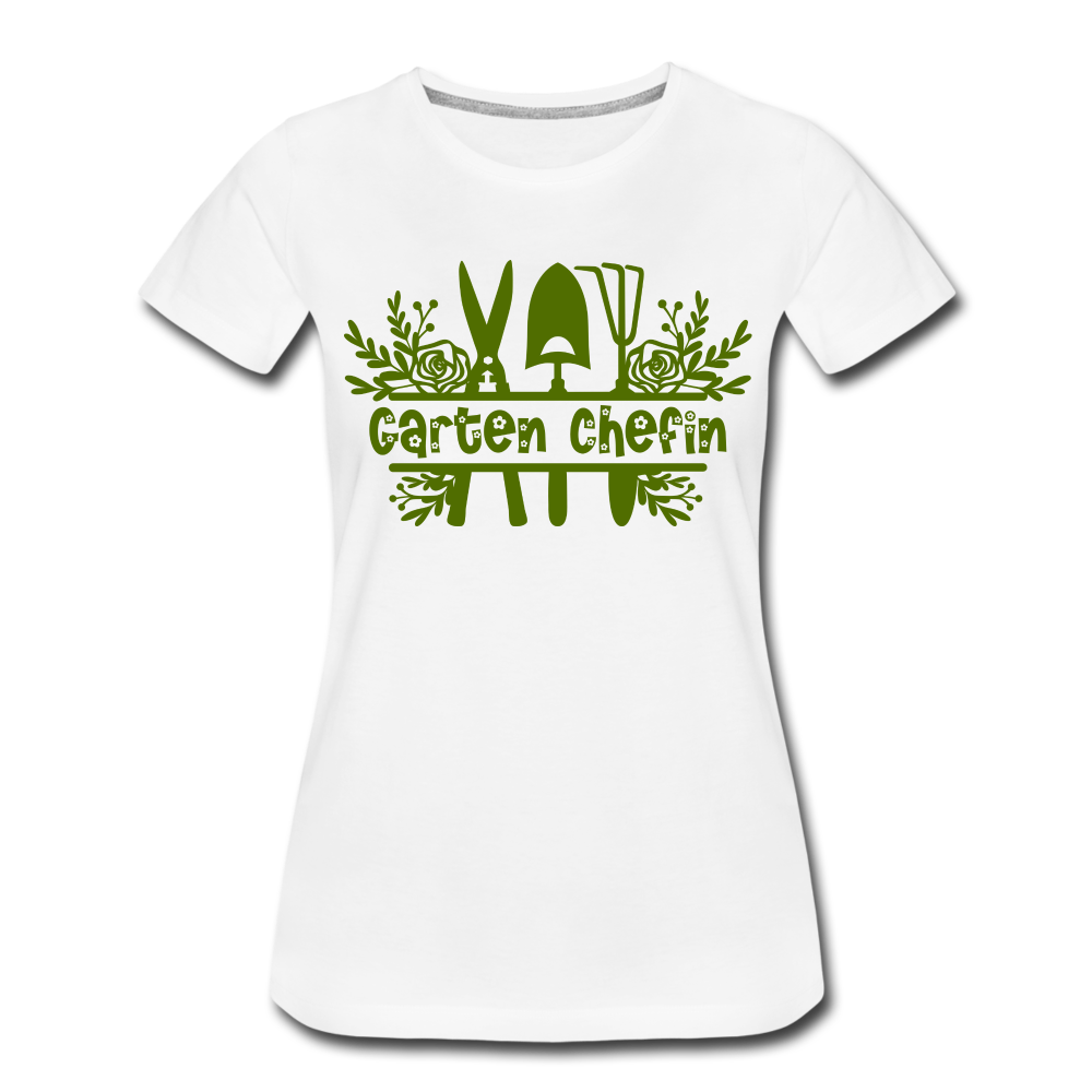 Gärtnerin Garten Chefin Frauen Premium T-Shirt - white