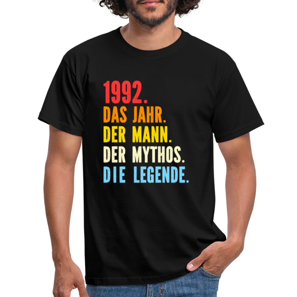 1992 Geburtstag Das Jahr Der Mann Der Mythos Die Legende Geschenk Männer T-Shirt - black