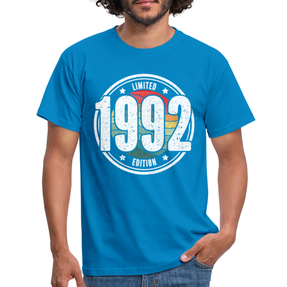 30. Geburtstag 1992 Limited Edition Retro Style Geschenk T-Shirt - royal blue