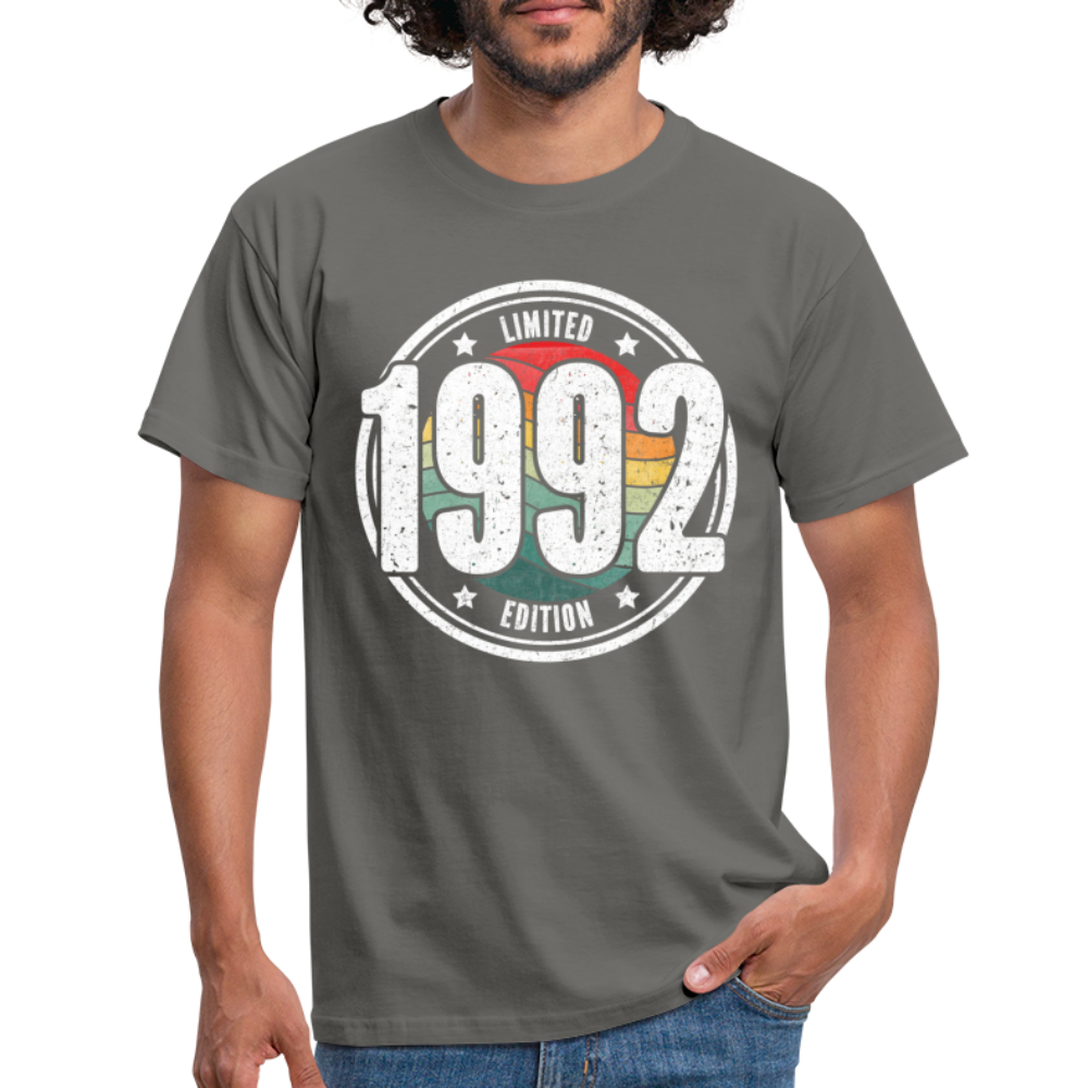 30. Geburtstag 1992 Limited Edition Retro Style Geschenk T-Shirt - graphite grey