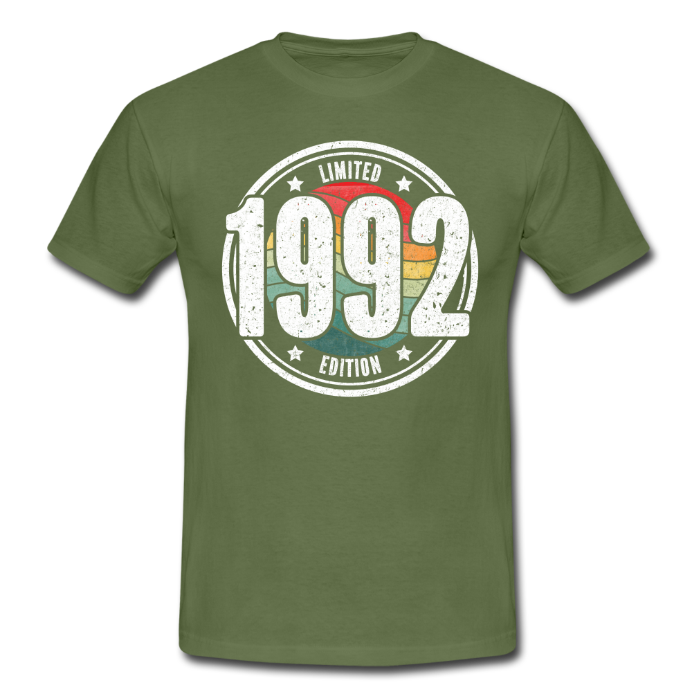 30. Geburtstag 1992 Limited Edition Retro Style Geschenk T-Shirt - military green