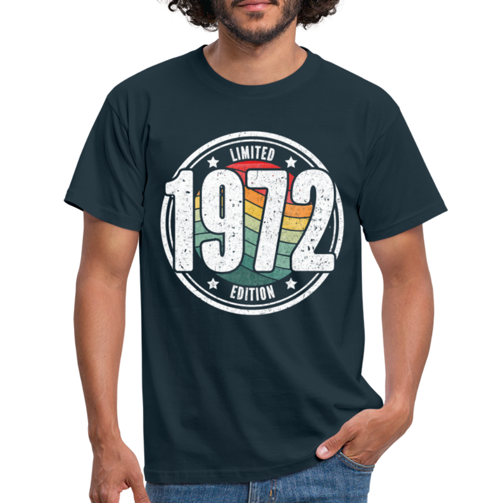 50. Geburtstag 1972 Limited Edition Retro Style Geschenk T-Shirt - navy