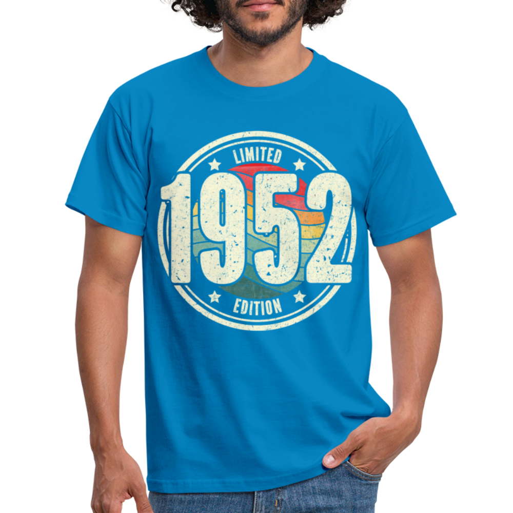 70. Geburtstag 1952 Limited Edition Retro Style Geschenk T-Shirt - royal blue