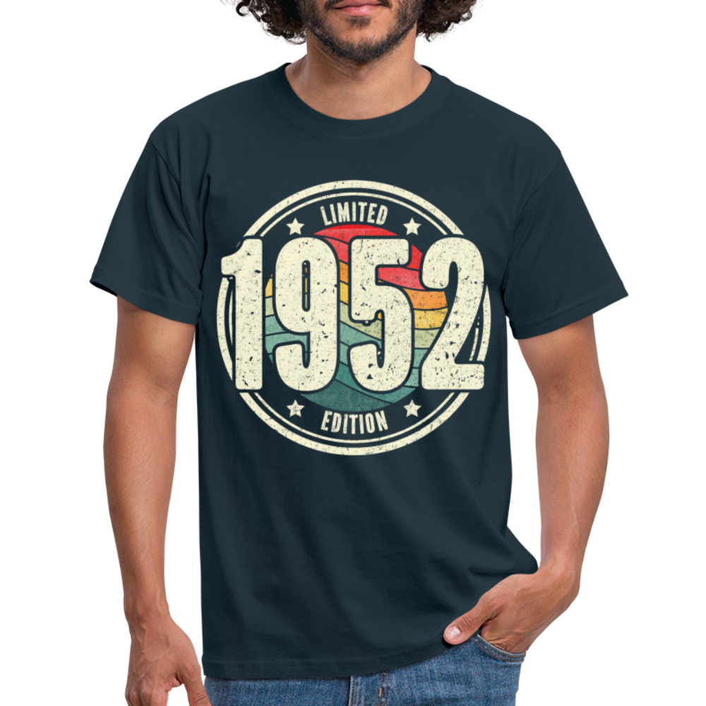 70. Geburtstag 1952 Limited Edition Retro Style Geschenk T-Shirt - navy