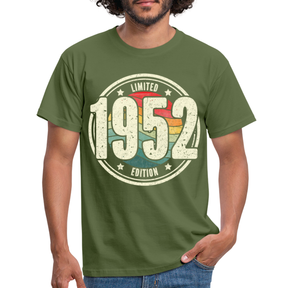 70. Geburtstag 1952 Limited Edition Retro Style Geschenk T-Shirt - military green
